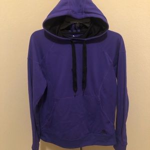 Adidas Purple And Black Hoodie Thumb Holes